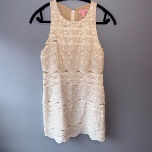 Lilly Pulitzer White Lace Tiered Sleeveless Dress - Size 2